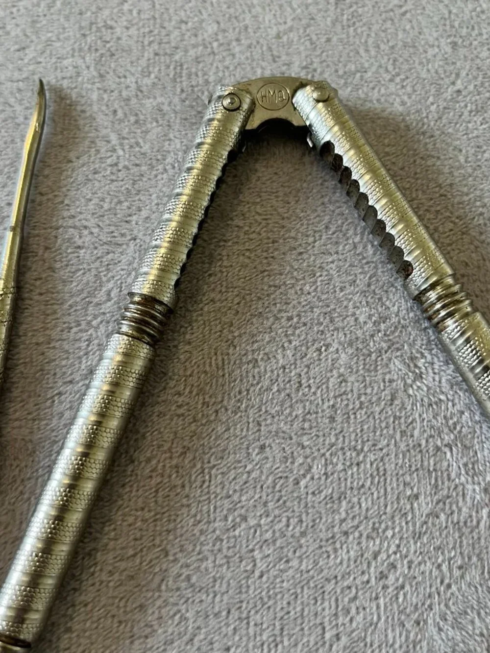 Vintage H M Quackenbush 5” Metal Nutcracker Tool With Nut Pick Set of 2